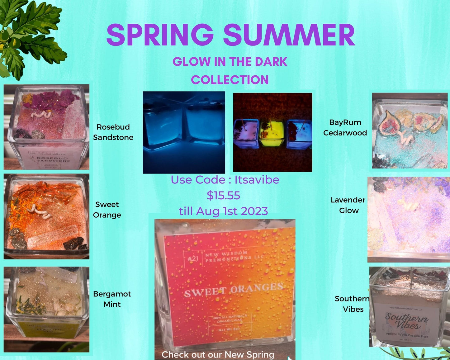 Sweet Orange Glow in the Dark Candle