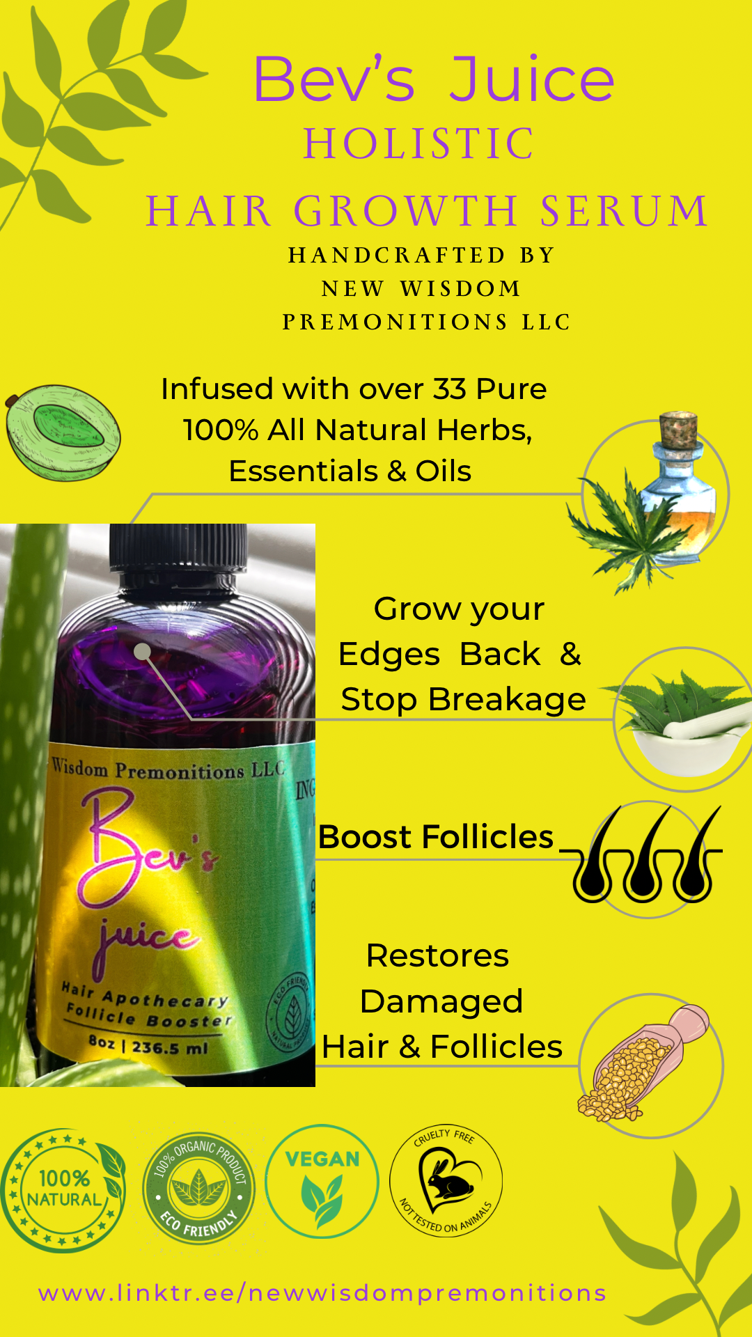 Bev’s Juice Expeditious Growth Hair Apothecary Serum