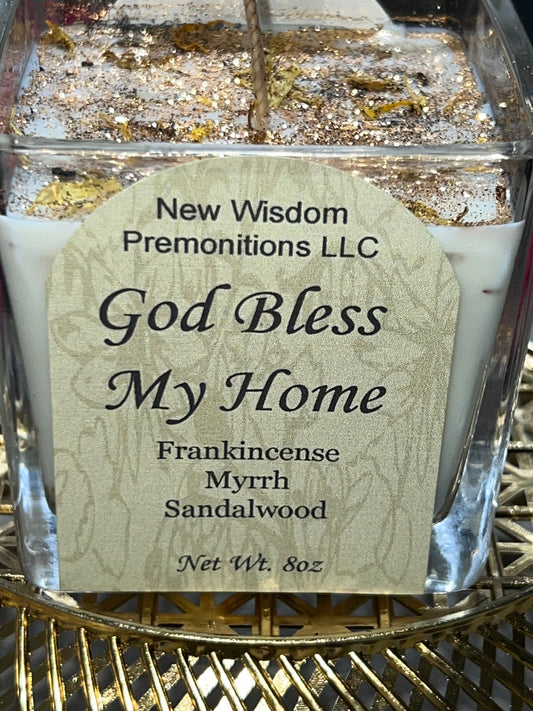 God Bless This Home Candle